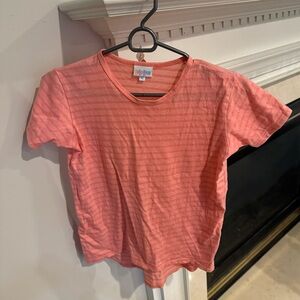 Lularoe Gracie girls tunic shirt, pink striped, size 10